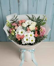 Букет цветов из:  Розы, Лизиантусы и Хризантемы #REPLACE_PRED# Светлом Томской области