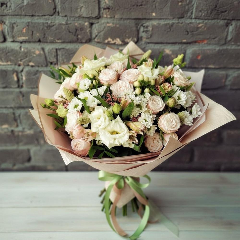 Букет цветов из: Альстромерии, Розы и Хризантемы в Светлом Томской области