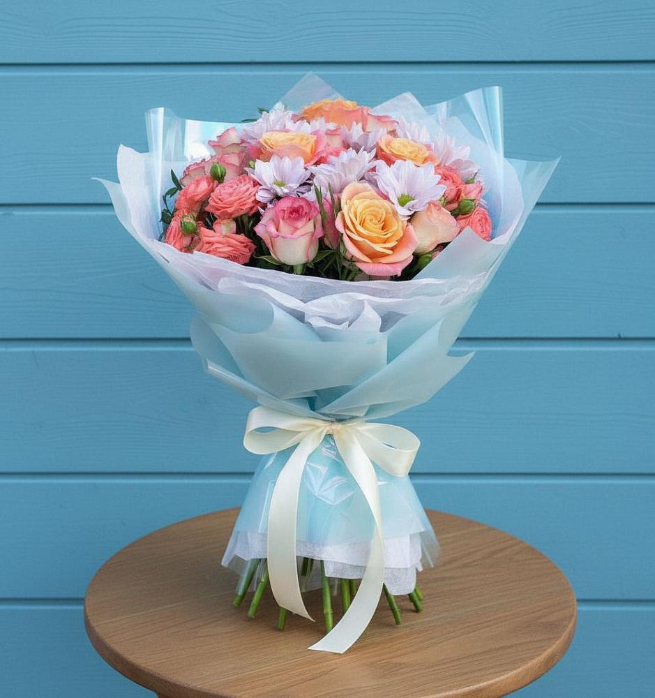 Букет цветов из: Хризантемы и Розы в Светлом Томской области