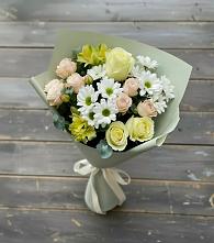 Букет цветов из:  Альстромерии, Розы и Хризантемы в Светлом Томской области